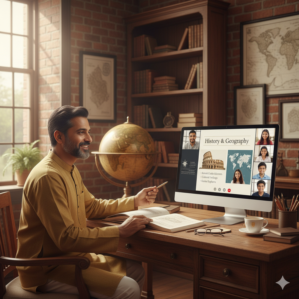 History and Geography subject illustration